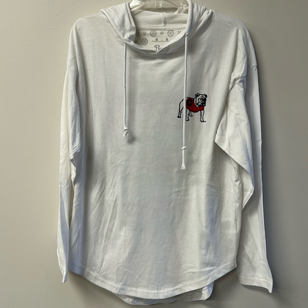 Pressbox Georgia Bulldogs Long Sleeve Hooded Shirt